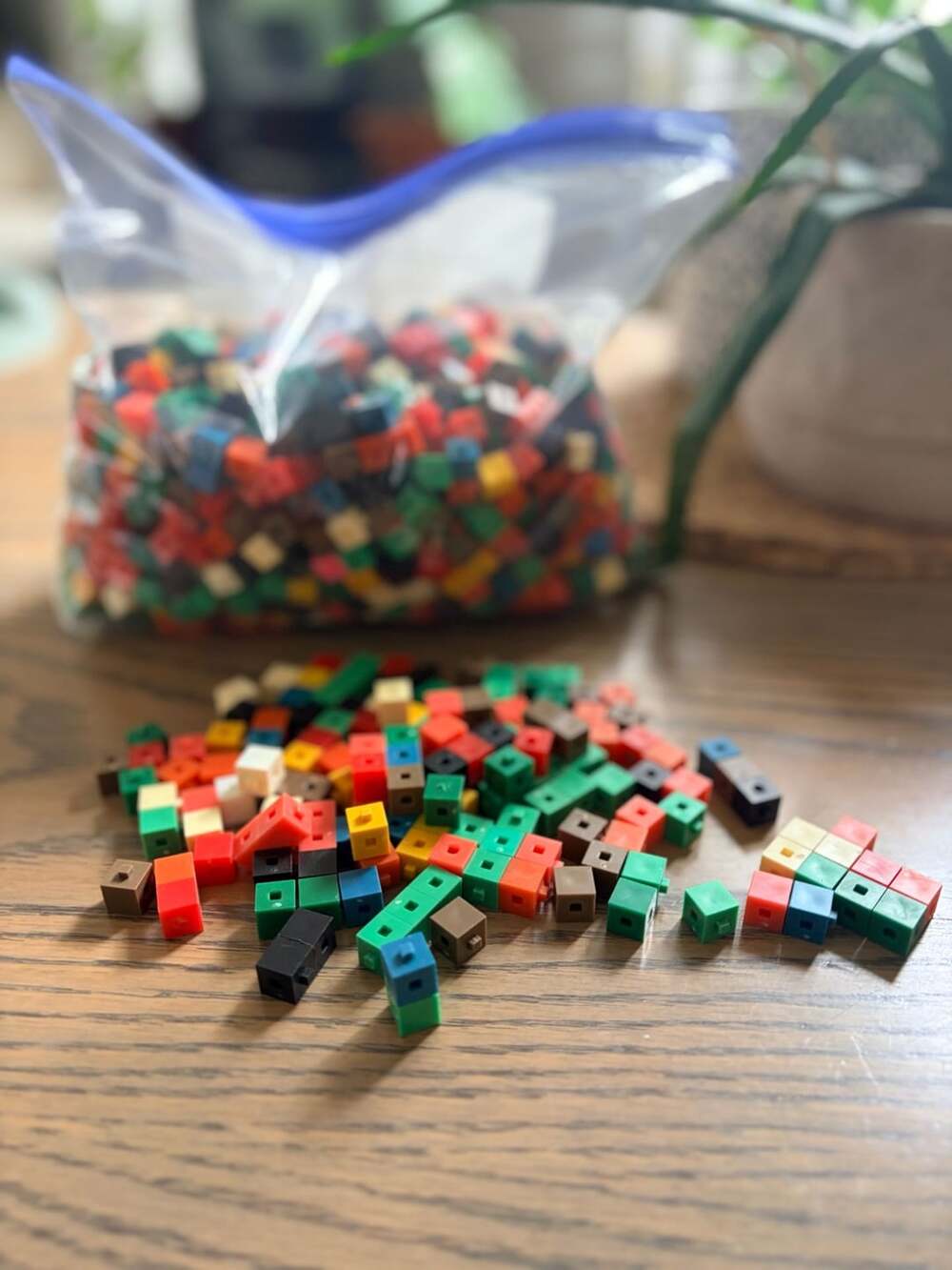 Math Linking Centimeter Cubes Multi Color Plastic Set In Bag